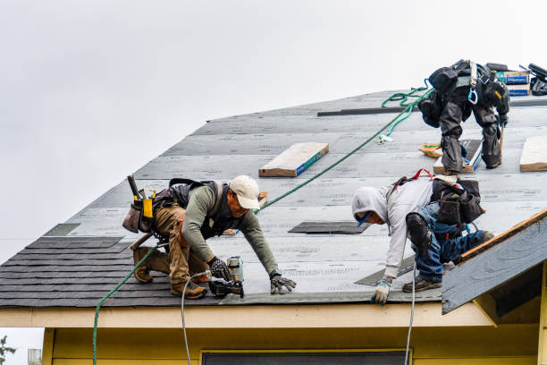 Professional Gutter Installation technician working in Waynetown, IN